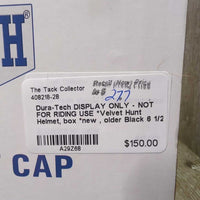 DISPLAY ONLY - NOT FOR RIDING USE *Velvet Hunt Helmet, box *new , older