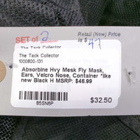 Hvy Mesk Fly Mask, Ears, Velcro Nose, Container *like new