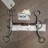 #751 Sweet Iron Double Jointed Western Bit, Dog Bone, Center Roller *vgc, clean, rubs, residue