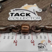 #751 Sweet Iron Double Jointed Western Bit, Dog Bone, Center Roller *vgc, clean, rubs, residue