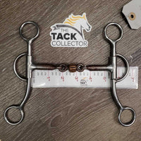 #751 Sweet Iron Double Jointed Western Bit, Dog Bone, Center Roller *vgc, clean, rubs, residue