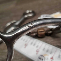 #751 Sweet Iron Double Jointed Western Bit, Dog Bone, Center Roller *vgc, clean, rubs, residue