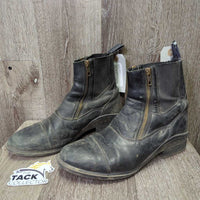 Paddock Boots, Double Zips *gc, dirty, faded, rubs, scrapes, scratches, scuffs, inner heel rubs/holes