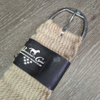 27 String Mohair Cinch, 2x D Rings *gc, clean, v.hairy, stains, rubs