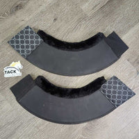 Wrap Around Bell Boots, Fleece Tops, velcro, bag, tag *xc/like new, mnr dust?dirt & linty