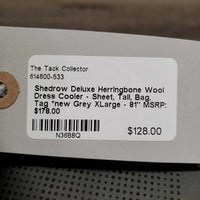 Deluxe Herringbone Wool Dress Cooler - Sheet, Tail, Bag, Tag *new