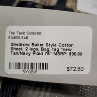 Baker Style Cotton Sheet, 2 legs, Bag, tag *new