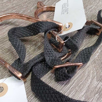Pr Round End Spurs, Braided Nylon Spur Straps *vgc, clean, mnr stains, scuffs, scratches & rubs