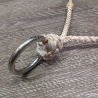 Stiff Lariat Sliding Headsetter - Tie Down Noseband, Rawhide wrapped *vgc, mnr rubs, dirt & stains