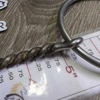 Thin Single Twisted Wire Sweet Iron Western v.fine Loose Ring Bit *gc, residue, bent ring