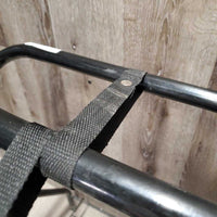 Folding Metal Saddle Rack, metal bottom rack *gc, dirty, scratches