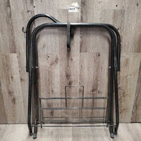Folding Metal Saddle Rack, metal bottom rack *gc, dirty, scratches