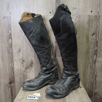 Dress Boots, zips *gc, v.dirty, rubs, stretched els, holey/torn edges, faded