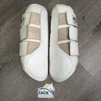 Closed Boots, velcro *fair, clean, older, v.stained, rubbed/torn edges, undone stitching, dingy, discolored, older