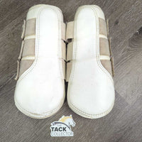 Closed Boots, celcro *fair, clean, older, v.stained, rubbed/torn edges, undone stitching, dingy, discolored, older
