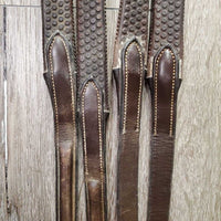 "Week Monday" FS Rsd Padded Monocrown Bridle, Rubber Reins *gc, NO Flash, dirty, Missing Logo, loose keepers, scrapes, bent, dent, stains, rubs