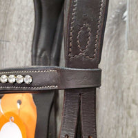 Rsd Padded Monocrown Bridle, Anatomical Noseband, Rubber Web Reins, bling *vgc, clean, mnr scrapes, rubs, dirt & scuffs
