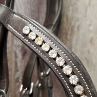 Rsd Padded Monocrown Bridle, Anatomical Noseband, Rubber Web Reins, bling *vgc, clean, mnr scrapes, rubs, dirt & scuffs