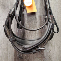Rsd Padded Monocrown Bridle, Anatomical Noseband, Rubber Web Reins, bling *vgc, clean, mnr scrapes, rubs, dirt & scuffs