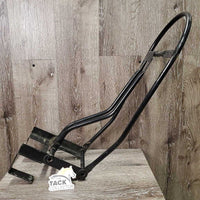 Stall Mount Metal Folding Saddle Rack *gc, dirt, scratches, scrapes, rust, sticker