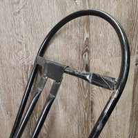 Stall Mount Metal Folding Saddle Rack *gc, dirt, scratches, scrapes, rust, sticker