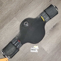 Elastic & Padded Neoprene Short Belly Girth, keepers *fair, v.torn, breaking & stretched elastic, cracking padding, film, stainm dirt