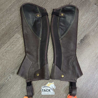 Leather Half Chaps, Back Zipper *xc/like new, clean & mnr dirty