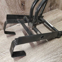 Stall Mount Metal Folding Saddle Rack *vgc, mnr dirt, scratches, scrapes & rubs