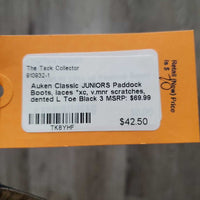 JUNIORS Paddock Boots, laces *xc, v.mnr scratches, dented L Toe