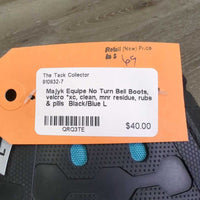No Turn Bell Boots, velcro *xc, clean, mnr residue, rubs & pills