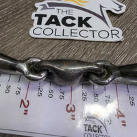 Thin Sweet Iron French Link Bradoon Loose Ring Bit, lozenge *vgc/xc, clean, mnr stains, rubs & rust