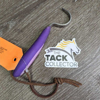 Thick Rubber Handle Hoof Pick, leather lace *vgc, clean, marker, faded