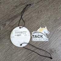 3# Round Horse Show Numbers, 2 v.long elastics *vgc/gc, mnr stains, dirt & hair