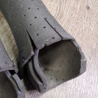 4 Closed Hard Foam "Porter Boot" Leg Guards, Mesh Bag *gc/vgc, clean & dirty, rubs, scrapes, rip, trimmed edges, 1-deep dent