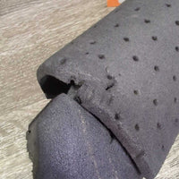 4 Closed Hard Foam "Porter Boot" Leg Guards, Mesh Bag *gc/vgc, clean & dirty, rubs, scrapes, rip, trimmed edges, 1-deep dent