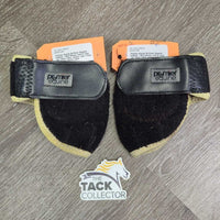 Bi-Polar Magnet Fetlock - Hind Boots, velcro, bag *gc, clean, hairy, stains, rubs, frays, unstitched velcro, older