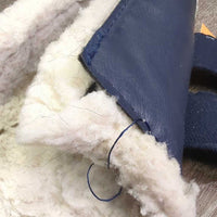 Closed Front & Hind Boots, Fleece, velcro *gc, repairs, older, clean, stains, clumpy, hairy, stretched elastic edges, hairy velcro