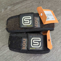 Pr Pastern Wraps *gc, hair, mnr dirt?stains, faded, curled edges, fuzzy velcro