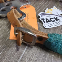 Adjustable Leather & Fleece Hackamore, chin strap *vgc, mnr hair, dirt, vet wrap
