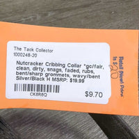 Nutcracker Cribbing Collar *gc/fair, clean, dirty, snags, faded, rubs, bent/sharp grommets, wavy/bent