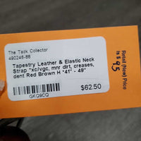 Leather & Elastic Neck Strap *xc/vgc, mnr dirt, creases, dent