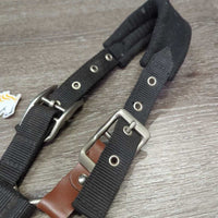 Nylon/Fleece Break Away Halter, snap, adj *vgc/gc, mnr dirt, hair, rubs & pills