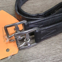 Thick Nylon Lined Stirrup Leathers *gc, clean, rubs, film, scraped/peeled back, clean, dents, mnr stretched holes