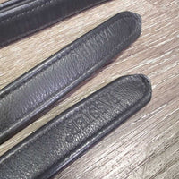Thick Nylon Lined Stirrup Leathers *gc, clean, rubs, film, scraped/peeled back, clean, dents, mnr stretched holes