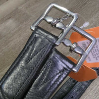 Thick Nylon Lined Stirrup Leathers *gc, clean, rubs, film, scraped/peeled back, clean, dents, mnr stretched holes