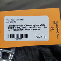 Nylon Web Dressage - Short Girth, Wool Velcro Liner *like new