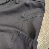 Cotton EuroSeat Breeches *gc, holey/thin seat seam edges, faded, inside, seat rubs
