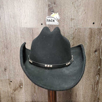 "Three D" v.soft Wool Felt Western Hat, hat band *vgc, mnr dirty & hair, older