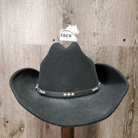 "Three D" v.soft Wool Felt Western Hat, hat band *vgc, mnr dirty & hair, older
