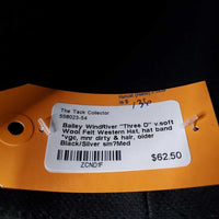 "Three D" v.soft Wool Felt Western Hat, hat band *vgc, mnr dirty & hair, older